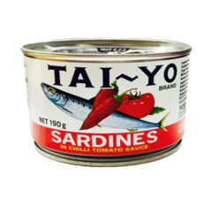 TAI`YO SARDINES TIN FISH 190G TOMATO N CHILLI