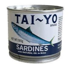 TAI`YO SARDINES TIN FISH 190G