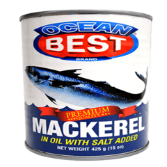 OCEAN BEST MACKEREL 425G TIN FISH IN OIL