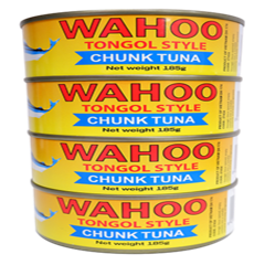WAHOO TUNA CHUNK VALUE PACK (4X185G)